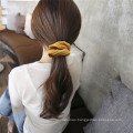 Stripe Fabric Solid Thick Scrunchies Autumn Winter Elastic Hair Band Rubber for Girl Women Bun Tie Hair Accessories